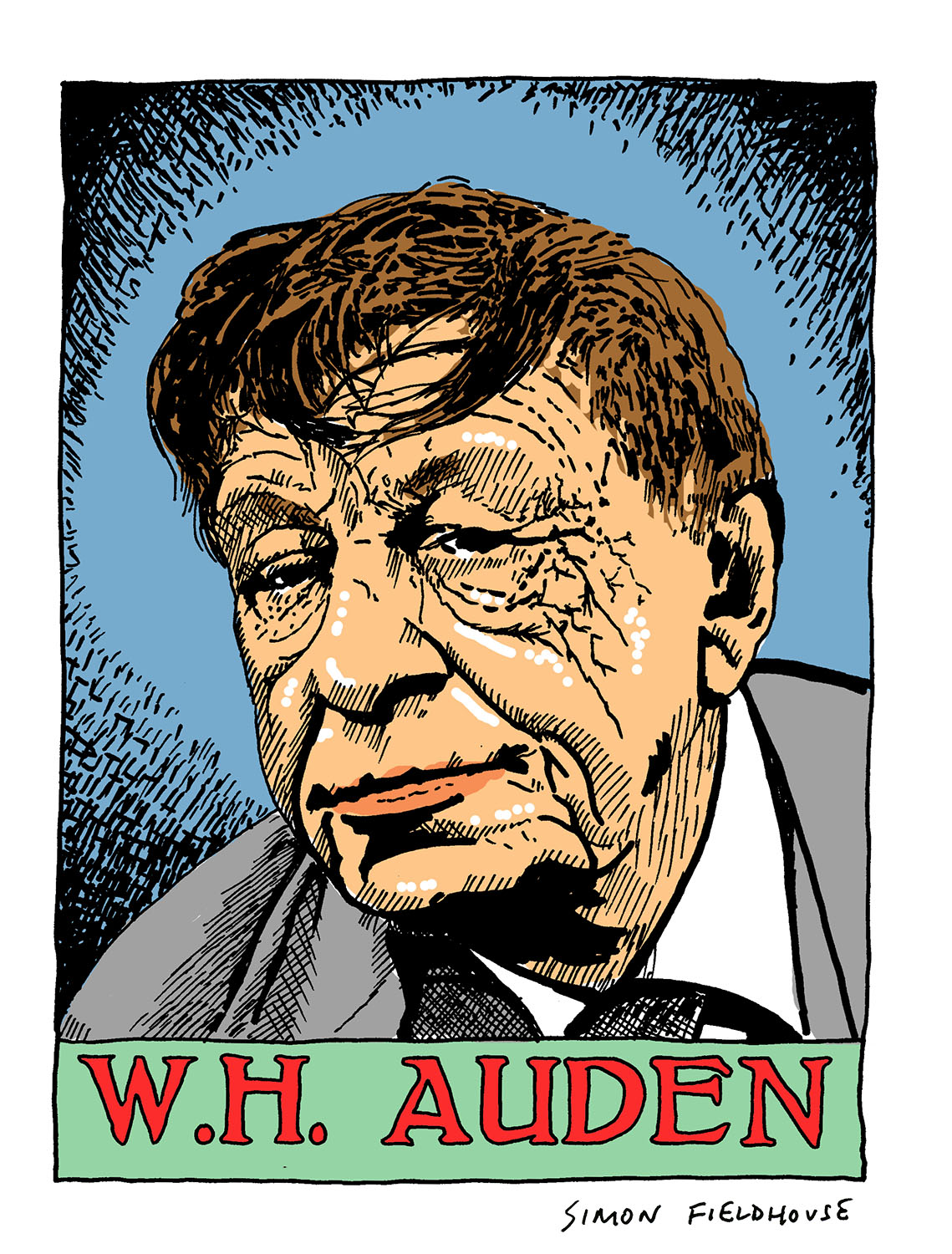 Image result for w h auden portrait