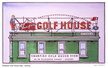 Sharpies Golf Sign - Elizabeth Street Sydney (now demolished)