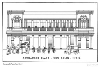 Connaught Place New Delhi Drawing