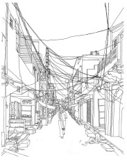 Delhi Street Line Drawing