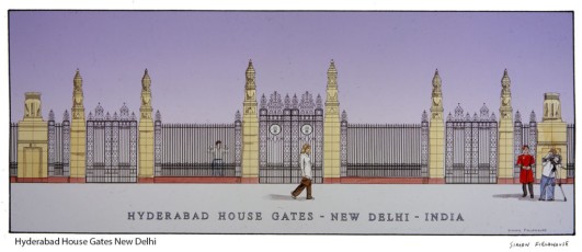 Hyderabad House Gates New Delhi