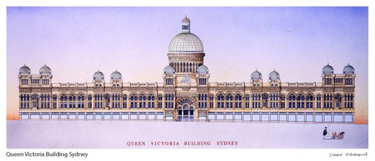 QVB Queen Victoria Building Sydney George Street Elevation