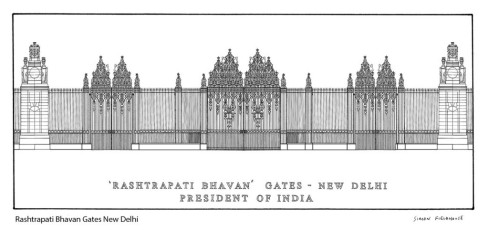 Rashtrapati Bhavan Gates New Delhi