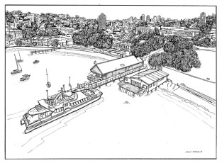 Double Bay Wharf Drawing Sydney