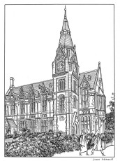 Pembroke College University of Cambridge drawing