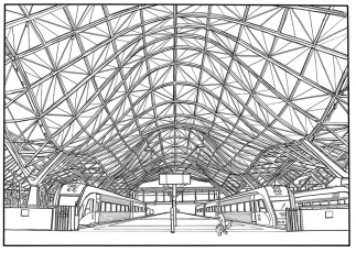 Southern Cross Railway Station Melbourne Drawing