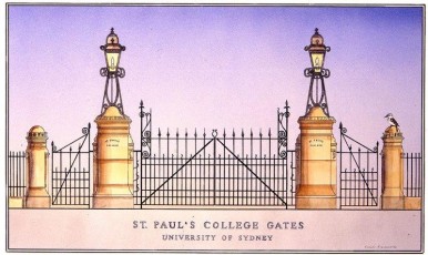 St Paul's College Gates University of Sydney