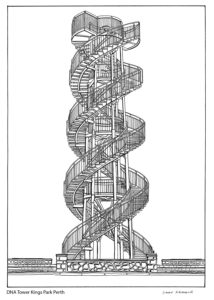 DNA Tower Kings Park Perth drawing