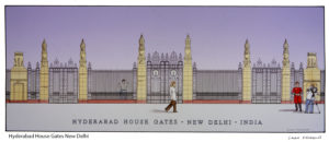 Hyderabad House Gates New Delhi