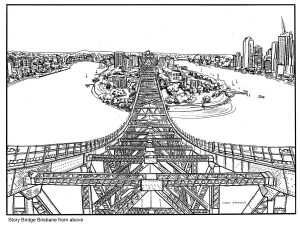 Story Bridge Brisbane from above