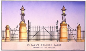 St Paul's College Gates University of Sydney