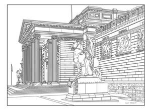 Art Gallery of New South Wales line drawing