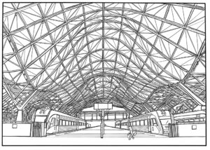 Southern Cross Railway Station Melbourne Drawing