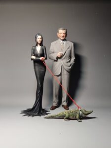 Charles Addams and Morticia Addams
